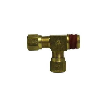 First Fitting & Fastener 1/4T X 1/4T X 1/4 MPT BRASS MALE DOT AIR BRAKE RUN TEE FOR NYLON TUBING 38126MID