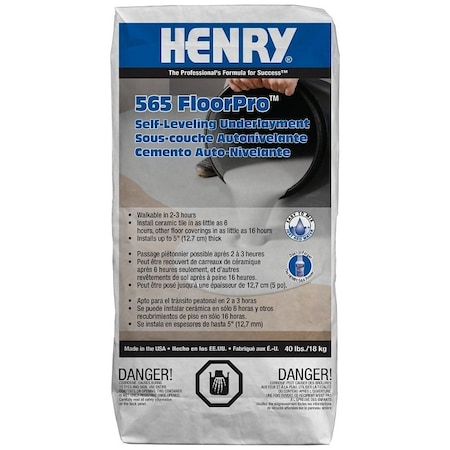 Henry HENRY 565 FLOORPRO 12167 Self-Leveling Underlayment, Solid, 40 lb 12167