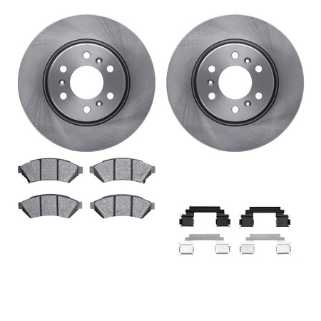 Dynamic Friction Co DFC Brake Rotor with 5000 Brake Pads and Hardware Kit 6512-52095