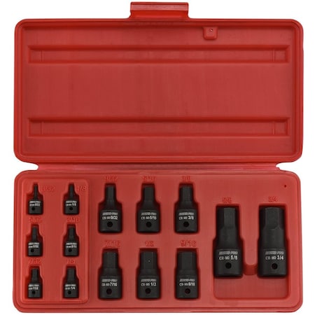 Neiko Impact Hex Bit Socket Set, SAE, Cr-Mo 01142B