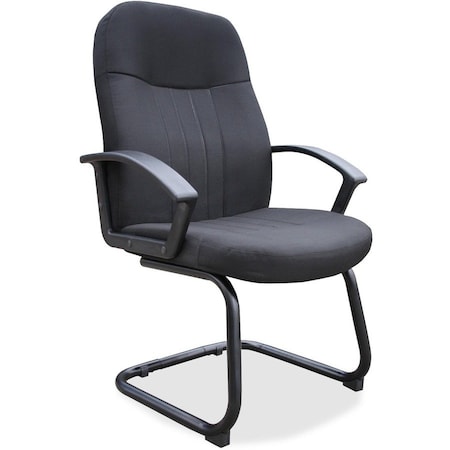 Boss Guest Chair, 25-1/2 in W 26" L 41" H, Loop, Fabric Seat B8309-BK