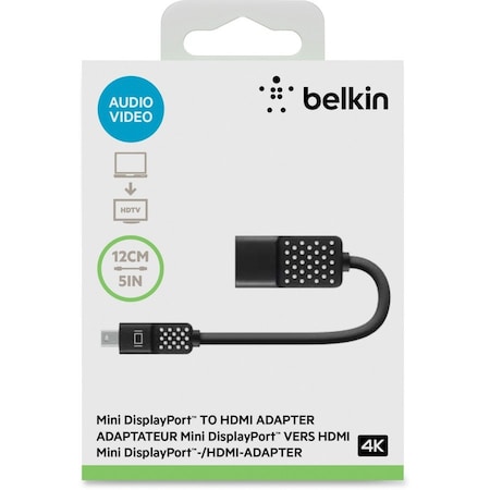 Belkin MINI DISPLAYPORT TO HDTV ADAPTER, 4K. F2CD079BT