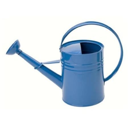 Superherostuff 1 gal Enameled Galvanized Steel Watering Can with Removable Rosette, Blue PA2998301