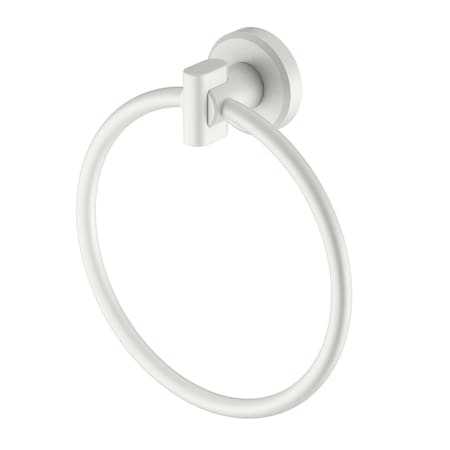 Gatco Locke Towel Ring, Matte White 5482