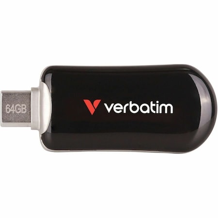 Verbatim Americas 64GB PLECTRA USB-C FLASH DRIVE BLACK 30224