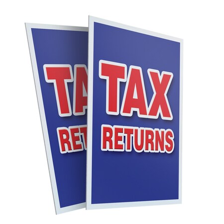 Signmission Tax Returns, Plastic Signs Only 24 Inch x 36 Inch, Corrugated Plastic, 2PK CSB-2436-2PACK-Tax Returns
