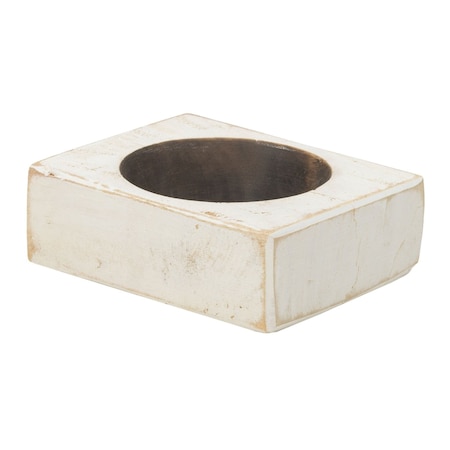 Homeroots 4" Wide Pillar Tabletop Pillar Candle Holder 416254