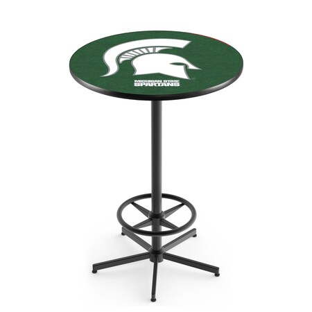 Holland Bar Stool Co 42" Black Michigan State Pub Table L216B4236MichSt