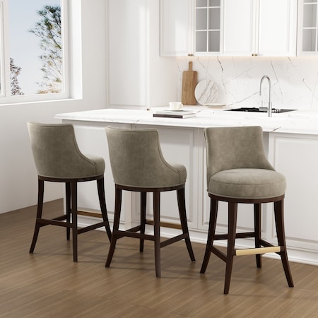 Manhattan Comfort Lucia Barstool in Taupe, 3PK 3-BS025-TP