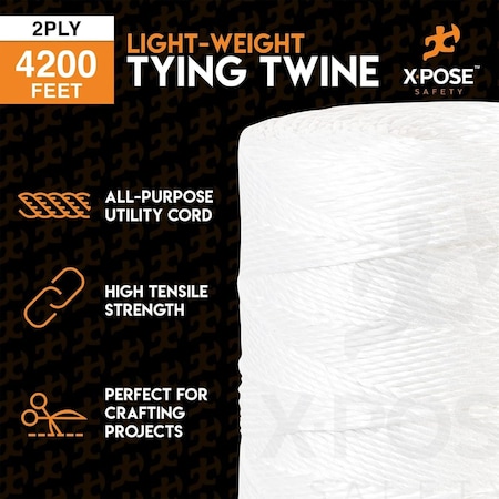 Xpose Safety 2 Ply Polypropylene Tying Twine 4200 ft., 2PK 2PT-4200-2-X-S