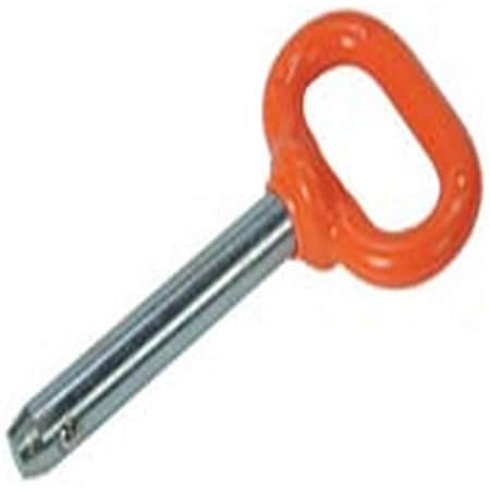 Double Hh 0.38 x 2 in. Orange Handle Detent Pin 187832