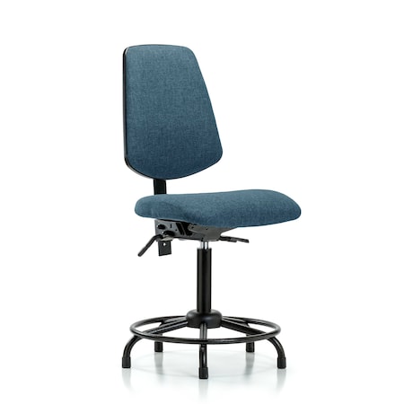 Blue Ridge Ergonomics Fab Med Bench Chair, Bk, RT, Glds, Blu, No Arms, 22" to 29" Height, Blue BR-FMBCH-MB-RT-T0-A0-RG-F43