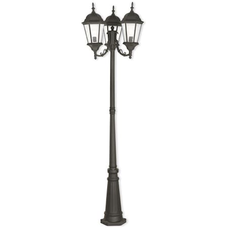 Lighting Business Hamilton 3 Light Outdoor Post Light In Textured Black LI656125