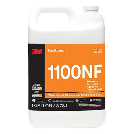 3M Adhesive, 1100NF Series, 1 gal, Jug, 4 PK 1100NF