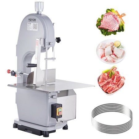 Vevor 1500W Commercial Electric Meat Bandsaw Stainless Steel Bone Sawing Machine HC-250
