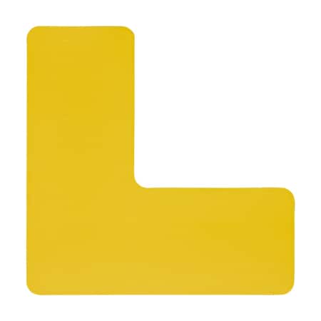 Brady ToughStripe Max Floor Marking Corner L-Shape 2 in W x 5 in H Yellow, 20PK 177039
