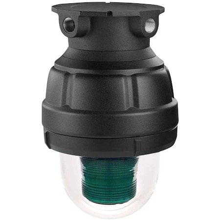 Federal Signal Strobe Light, Green, Strobe Tube, 24V DC, 80 FPM, 8 13/16 in Dia., Surface 27XST-024G-4-MOD