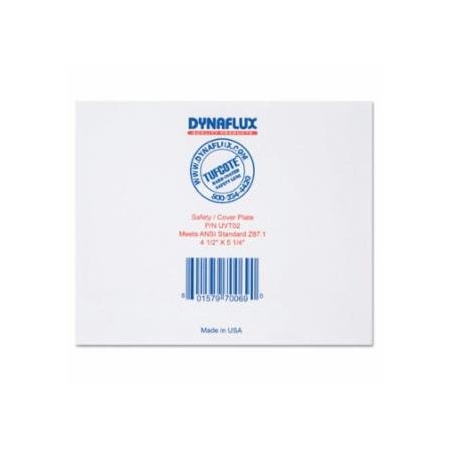 Dynaflux TUFCOTE Polycarbonate Hard Coated Lens, Scratch Resistant, 4-1/2in x 5-1/4in, Polycarbonate, Clear 368-UVT02