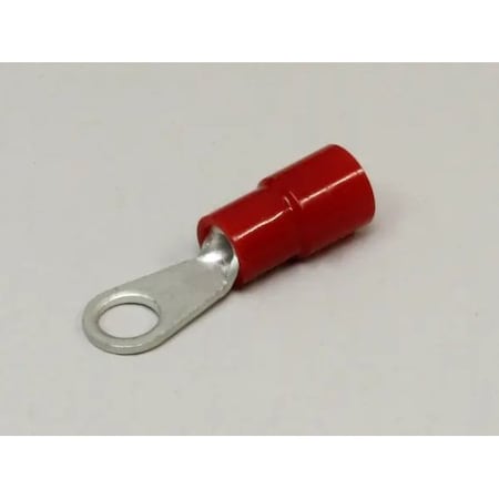 Nichifu Eco-Friendly Polycarbonate Insulated Ring Terminals, Stud #6, AWG 22-16 TMEX 1.25-3.5N-RED