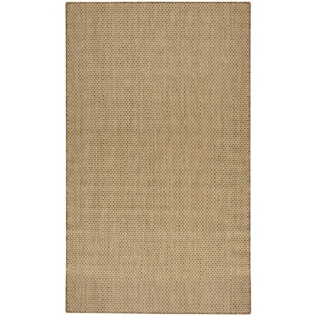 Homeroots 2' X 3' Natural And Tan Geometric Indoor Outdoor Area Rug 573883