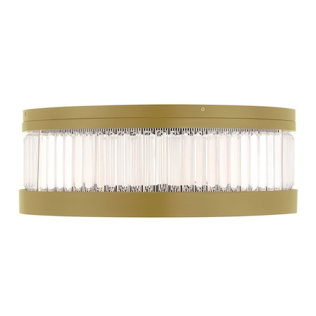 Euf Empra, Flush Mount, 24", Gold, Clear Crystal 49354-010