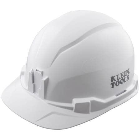 Klein Tools Hard Hat, 4-Point Point Ratchet, White 60100