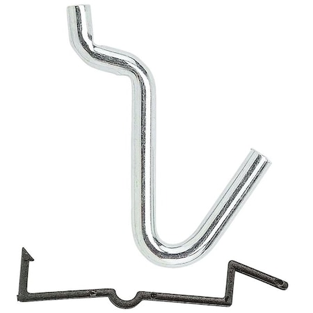 National Hardware Peg Hook, 1/4 in, 1/8, 1/4 in Opening, Steel, Zinc N180-022