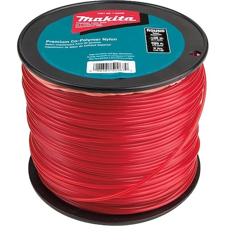 Makita Trimmer Line, 0.105", Red, 690', 3 lbs. T-03458