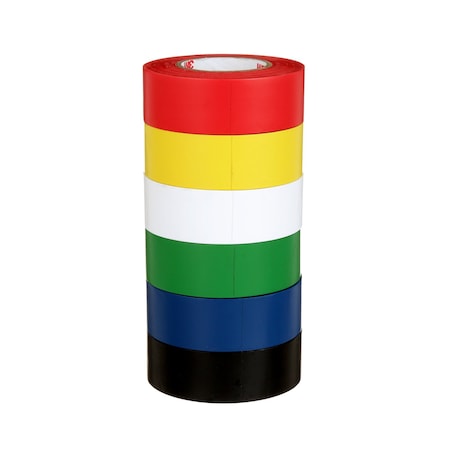 3M Vinyl Tape, Color Coding, PK6 764