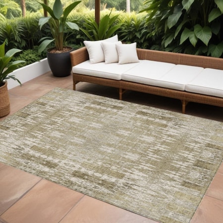Homeroots 9' X 12' Beige Ivory And Tan Moroccan Washable Indoor Outdoor Area Rug 577179