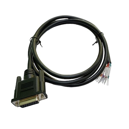 Compucableplususa 5FT DB15 2-Row Female to Bare Wire RS232 Serial Pigtail Cable - 28AWG Shielded Open End PVC DBC-15FW-05