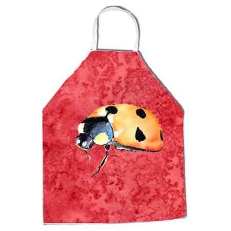 Carolines Treasures 27 H x 31 W in. Lady Bug on Red Apron 8869APRON