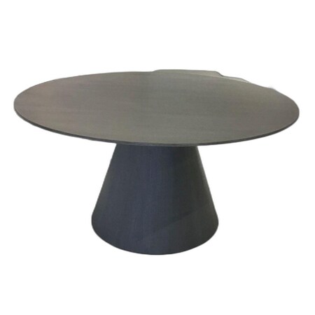 Homeroots 59 X 59 X 30 Grey Veneer Dining Table 370715