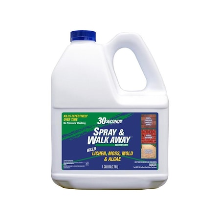 30 Seconds Lichen Moss Algae Cleaner, 1 gal Bottle, Liquid, Benzaldehyde Organic, Colorless 1GSAWA