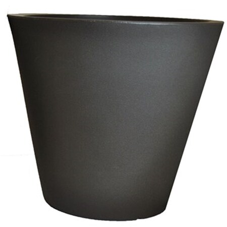 Gardencontrol 20 in. Cosmopolitan Round Planter - Black GA10016