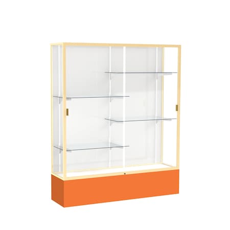 Ghent Spirit Floor Display Case 60x72x16, White, Champange 375WB-GD-OR