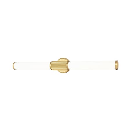 Z-Lite Solange 1 Light Vanity, Modern Gold/Opal White, 32.5 In W x 4.75 In H 1021-32W-MGLD-LED