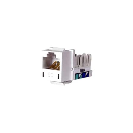 Hubbell Premise Wiring Jack, White, Cat6, Rj45 HXJ6W