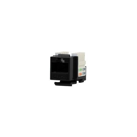 Cable Wholesale Cat5e Keystone Jack, Black, RJ45 Female to 110 Punch Down 310-121BK