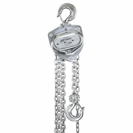 Oz Lifting Products Manual Chain Hoist, 40 ft Chain L, Silver OZSS010-40CH