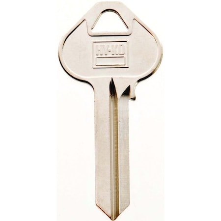 Hy-Ko Key Blank, Brass, Nickel, For: Russwin and Corbin Cabinet, House Locks and Padlocks 11010RU46