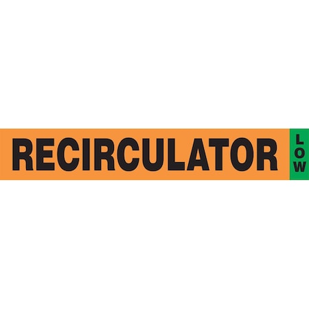 Accuform IIAR COMPONENT MARKER RECIRCULATORLOW RAC737