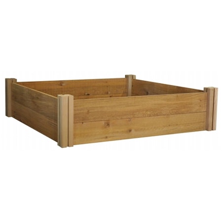 Lawnitator 48 in. X 48 in. 2-Level Unfinished Cedar Raised Garden Bed LA84798