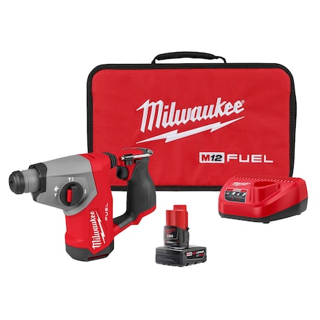 Milwaukee Tool M12 FUEL 5/8 in SDS Plus Rotary Hammer Kit 2508-21XC