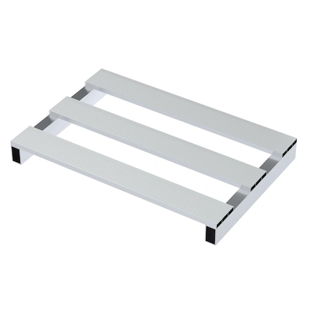 Vestil Aluminum Half Skid, 24 in L, 36 in W, 3.75 H SKID-3624-A