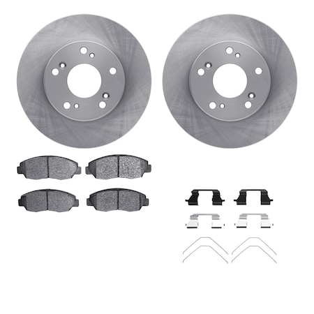 Dynamic Friction Co DFC Brake Rotor with 5000 Brake Pads and Hardware Kit 6512-59278