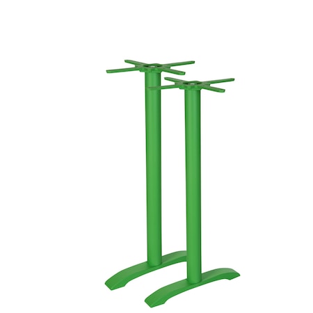 Bfm Seating Bali Bar Height End Base - Set of 2 - Zinc Plated Cast Iron Bottoms, Stainless Steel Columns PHTB0022LMT