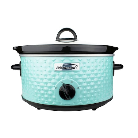 Brentwood Industries 3.5 Quart Diamond Pattern Slow Cooker in Blue SC-136BL