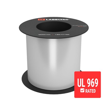 Labeltac UL 969-Approved LabelTac Supply 5in x 75ft LT9 Only, Silver LT514UL-C