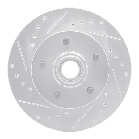 Dynamic Friction Co DFC Brake Rotor - Drilled and Slotted - Silver 631-47004L